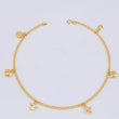 Tobillera Roll On Dijes 3.65 g / 24.6 cm / 2.3 mm Oro Amarillo 18K