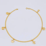Tobillera Roll On Dijes 3.65 g / 24.6 cm / 2.3 mm Oro Amarillo 18K