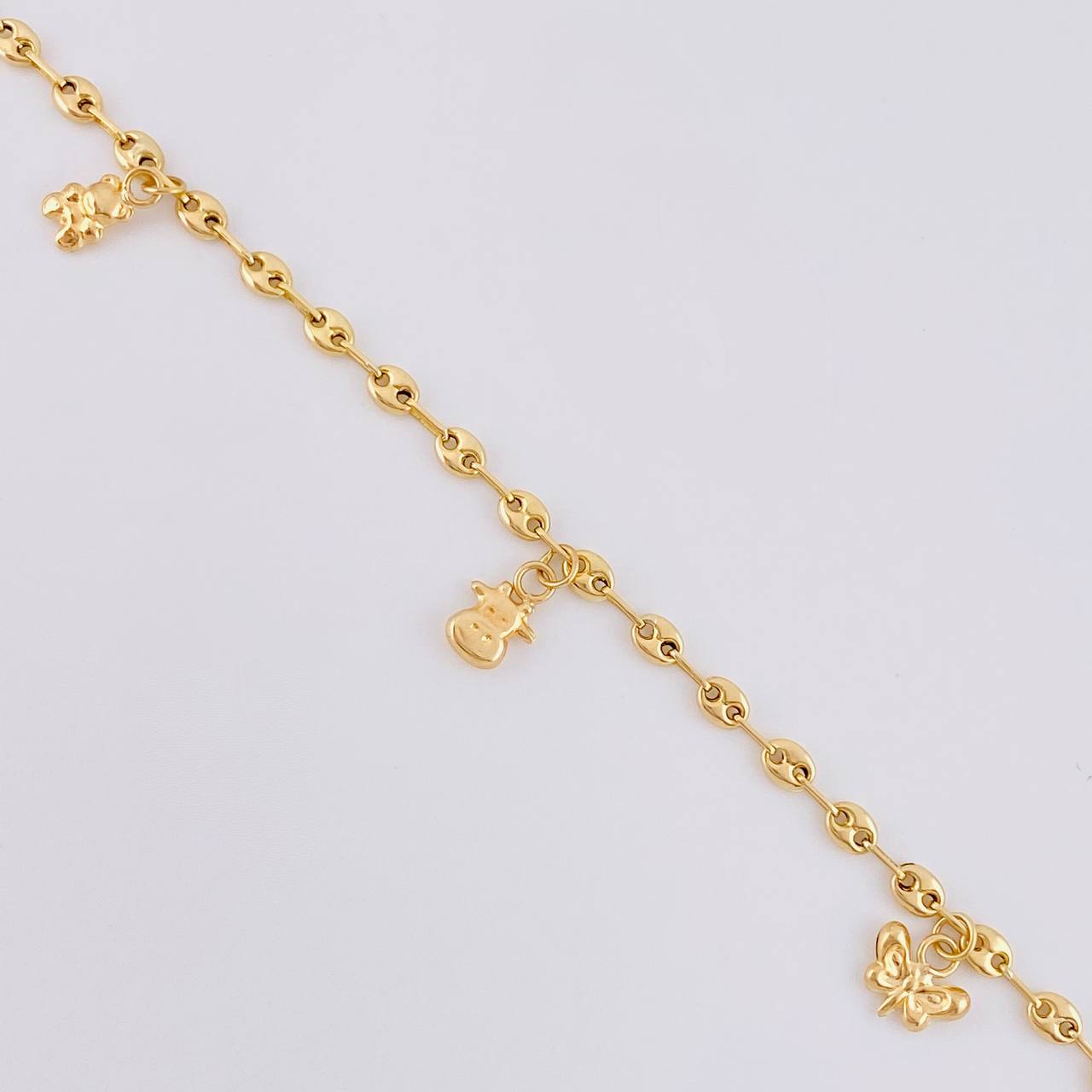Tobillera Gc Dijes 3.85 g / 24.6 cm / 3.1 mm Oro Amarillo 18K
