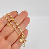 Tobillera Gc Dijes 4.3 g / 26.5 cm / 3.1 mm Oro Amarillo 18K