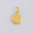 Dije Circulo Letra P 0.4 g / 1.6 cm Oro Amarillo 18K