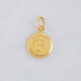Dije Circulo Letra P 0.4 g / 1.6 cm Oro Amarillo 18K