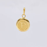 Dije Circulo Letra P 0.4 g / 1.6 cm Oro Amarillo 18K