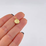 Dije Circulo Letra S 0.4 g / 1.6 cm Oro Amarillo 18K