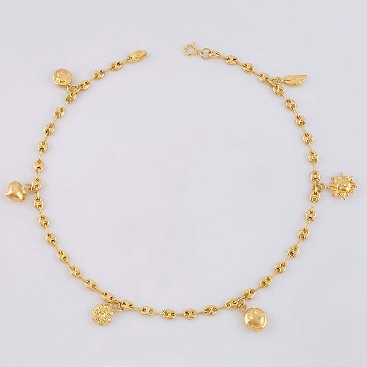 Tobillera Gc Dijes 4.35 g / 25.6 cm / 3.2 mm Oro Amarillo 18K