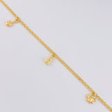 Tobillera Roll On Dijes 3.6 g / 25 cm / 2.3 mm Oro Amarillo 18K