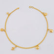 Tobillera Roll On Dijes 3.75 g / 24.8 cm / 2.3 mm Oro Amarillo 18K