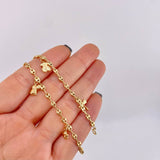 Tobillera Gc Dijes 4.05 g / 25.8 cm / 3.2 mm Oro Amarillo 18K