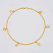 Tobillera Roll On Dijes 3.65 g / 26.5 cm / 2.3 mm Oro Amarillo 18K