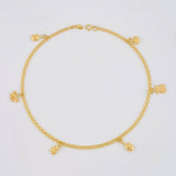 Tobillera Roll On Dijes 3.65 g / 26.5 cm / 2.3 mm Oro Amarillo 18K