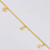 Tobillera Roll On Dijes 3.65 g / 26.5 cm / 2.3 mm Oro Amarillo 18K