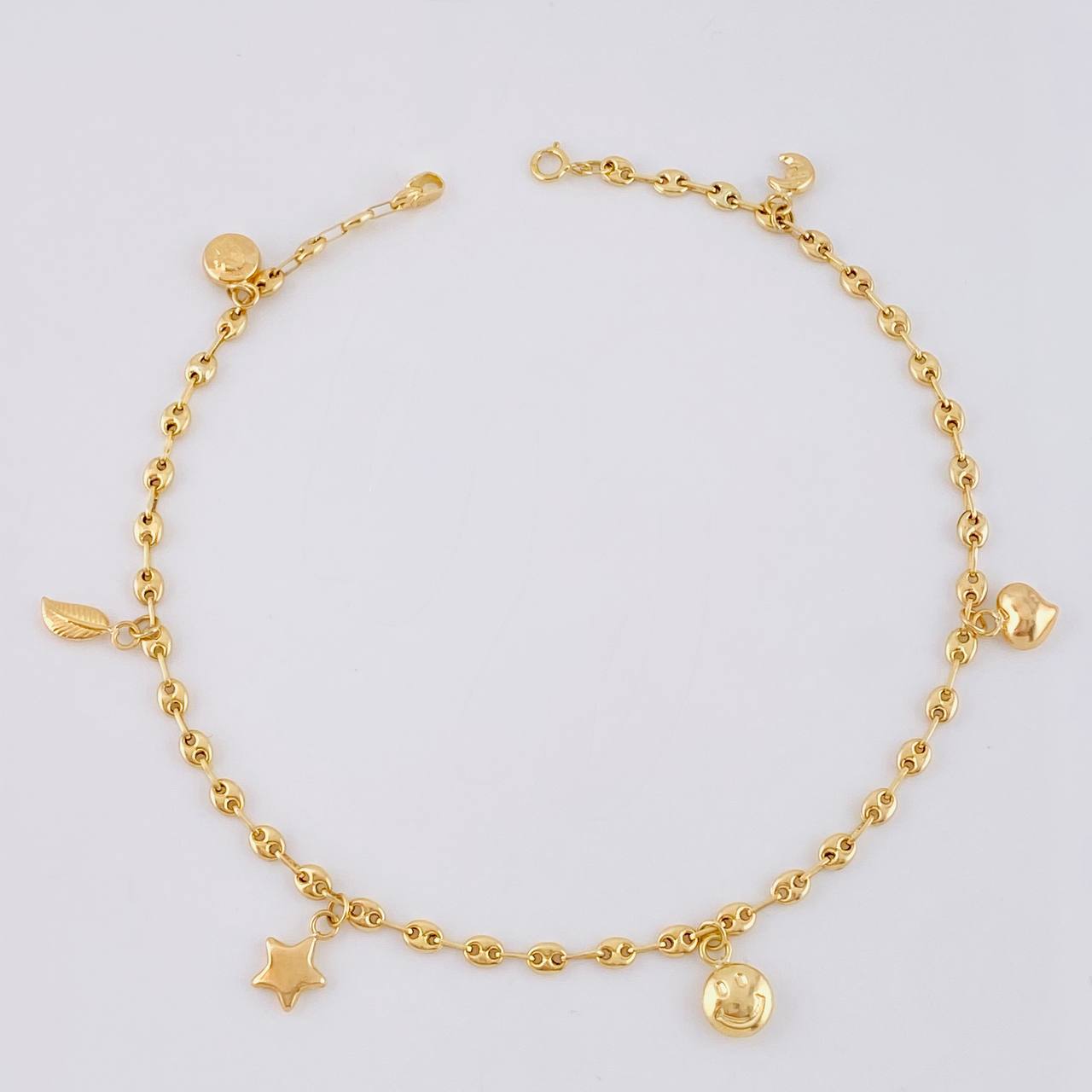 Tobillera Gc Dijes 4.2 g / 26 cm / 3.2 mm Oro Amarillo 18K