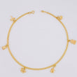 Tobillera Roll On Dijes 3.6 g / 25.6 cm / 2.3 mm Oro Amarillo 18K