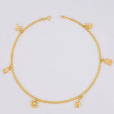 Tobillera Roll On Dijes 3.6 g / 25.6 cm / 2.3 mm Oro Amarillo 18K