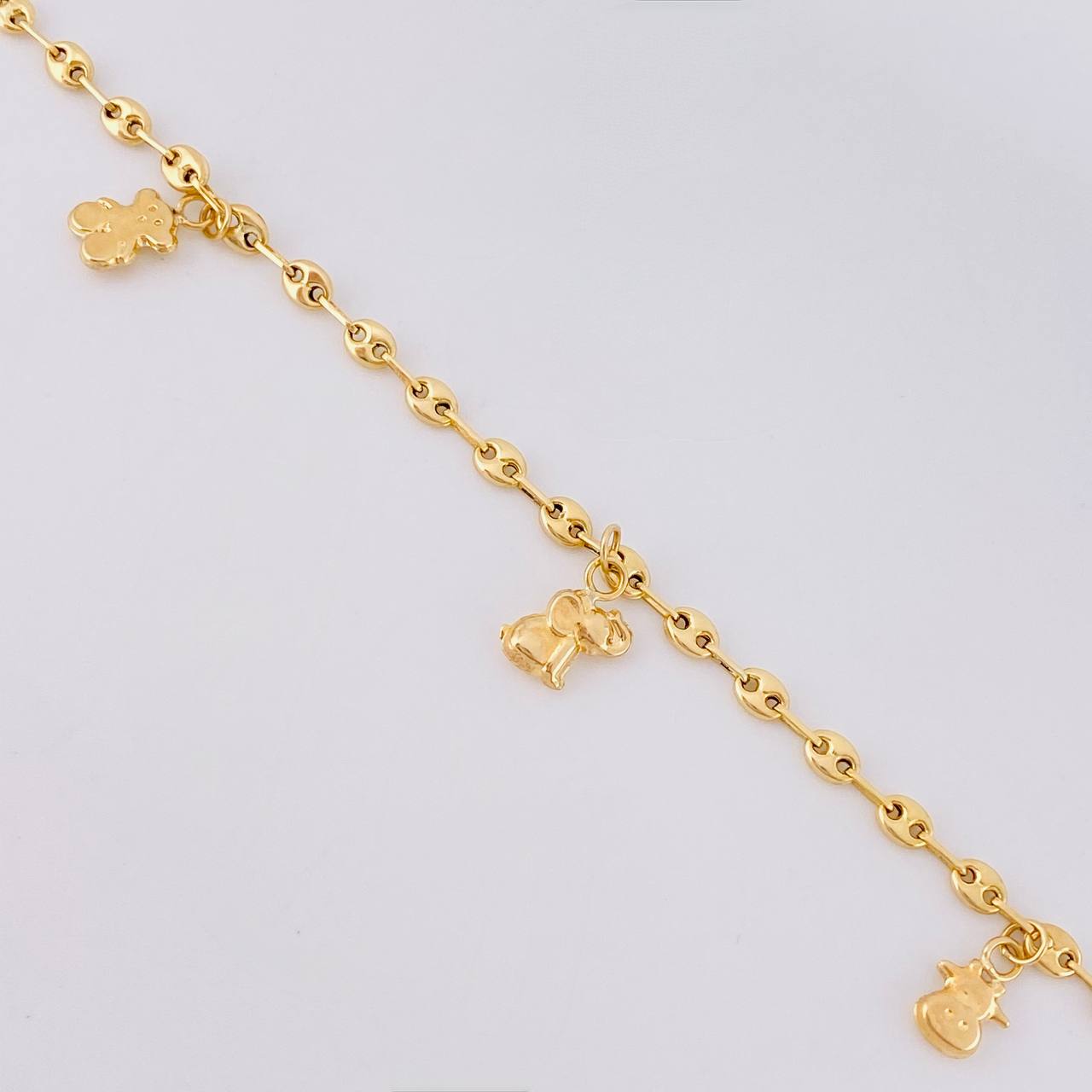 Tobillera Gc Dijes 3.95 g / 25.2 cm / 3.2 mm Oro Amarillo 18K