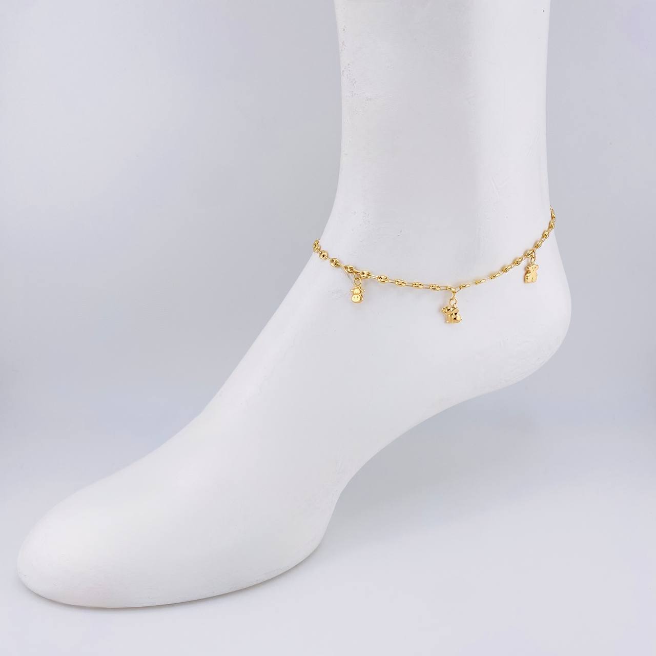 Tobillera Gc Dijes 3.95 g / 25.2 cm / 3.2 mm Oro Amarillo 18K