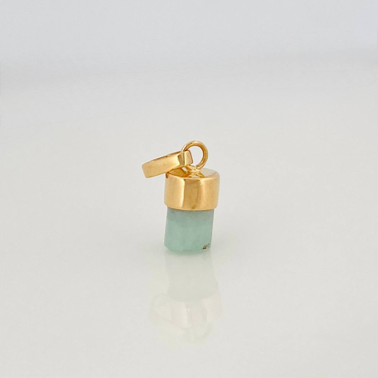 Dije Morralla Esmeralda 0.4g / 1.3cm Oro Amarillo 18K