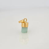 Dije Morralla Esmeralda 0.4g / 1.3cm Oro Amarillo 18K