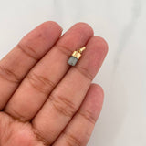 Dije Morralla Esmeralda 0.4g / 1.3cm Oro Amarillo 18K