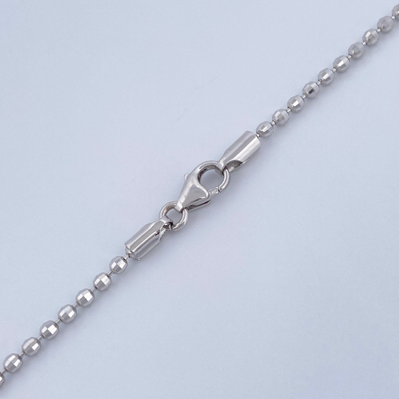 Cadena Militar 6.6gr / 50.3cm / Oro Blanco +3 18K &