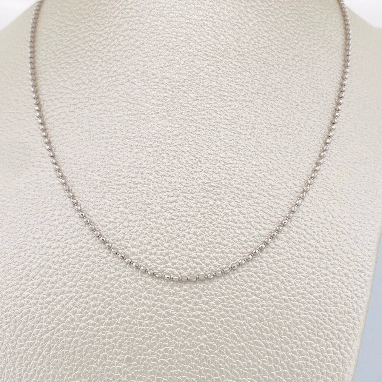 Cadena Militar 3.45gr / 40cm / Oro Blanco +3 18K &