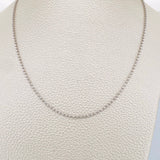 Cadena Militar 3.45gr / 40cm / Oro Blanco +3 18K &