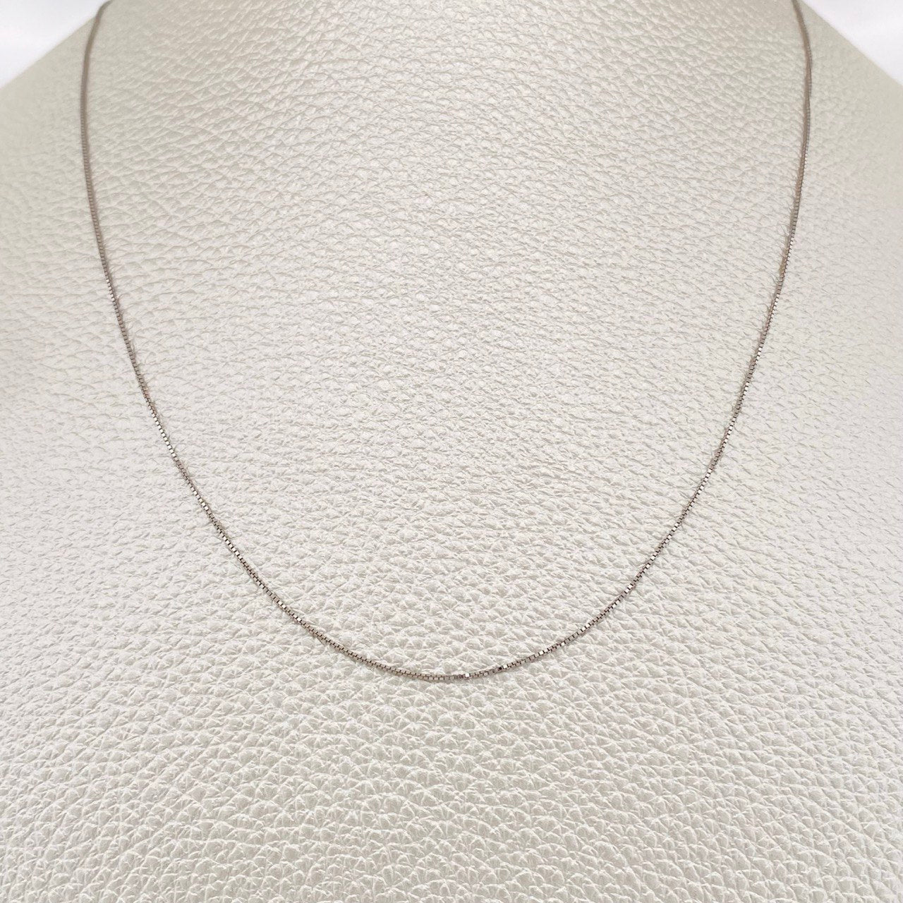 Cadena Veneciana 1.3gr / 45cm / Oro Blanco +3 18K &