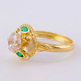 Anillo Solitario Aura Vintage 1.85 g / T7 Oro Amarillo 18K