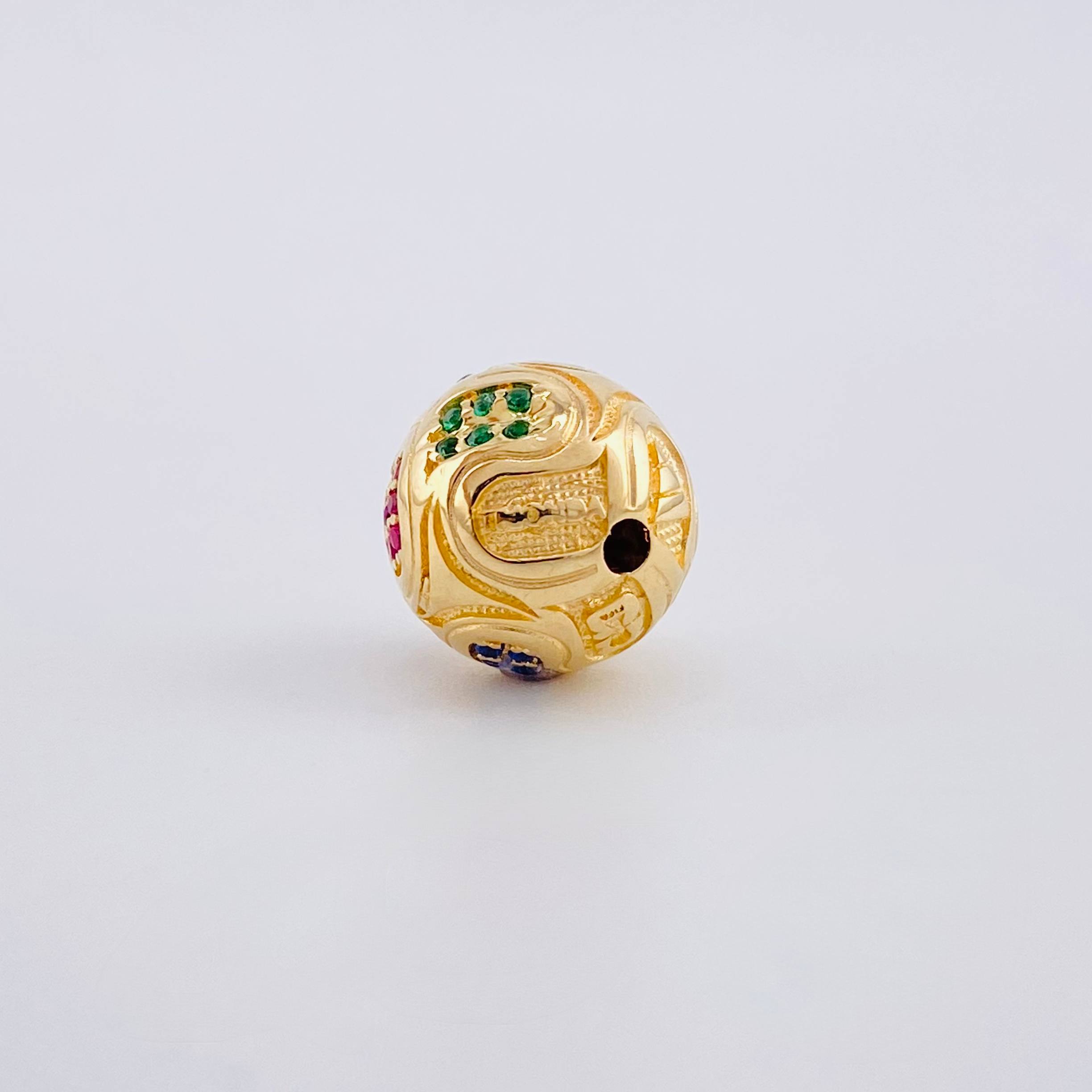 Herraje Balón 2 g / 1 cm Oro Amarillo 18K