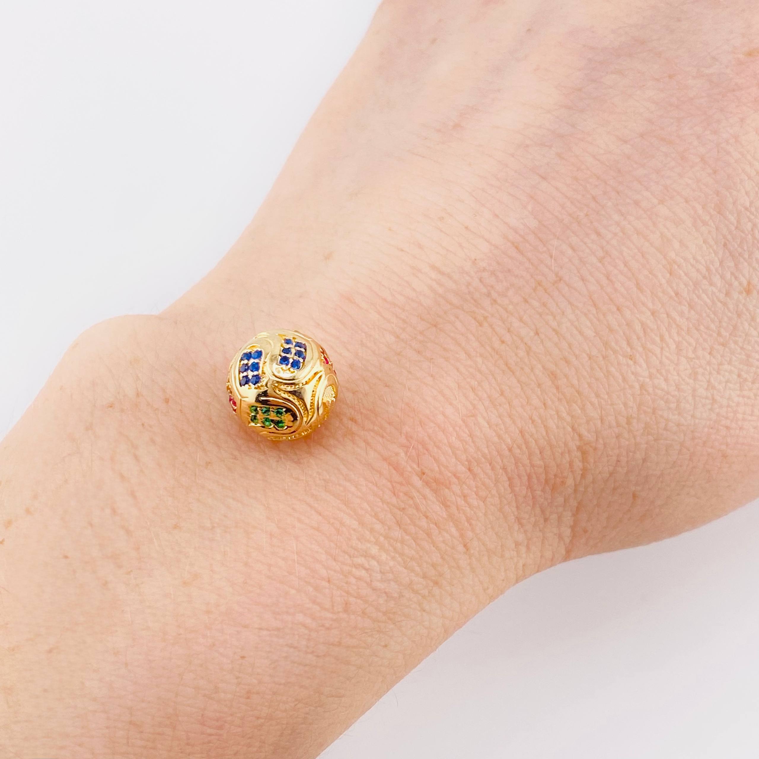 Herraje Balón 2 g / 1 cm Oro Amarillo 18K