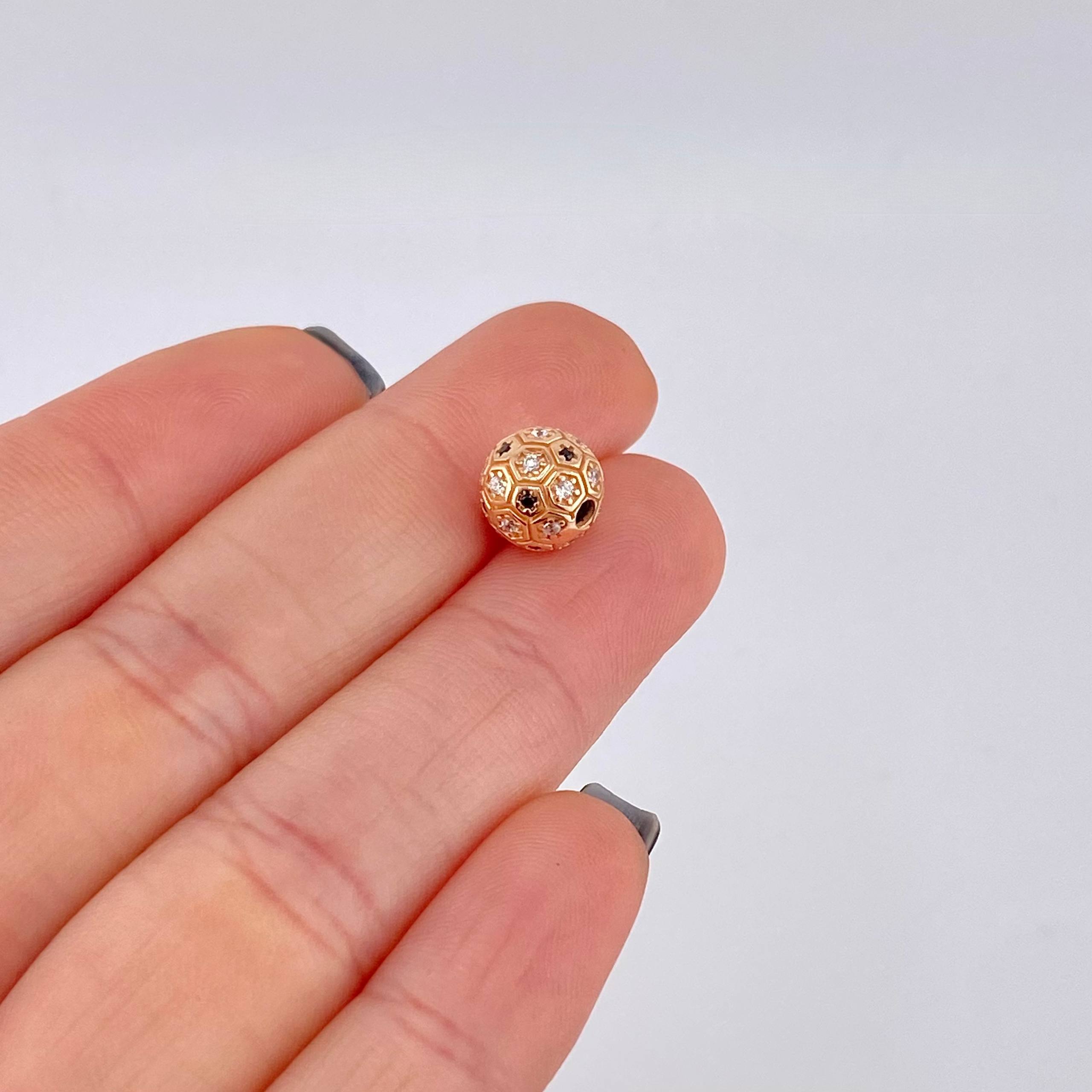 Herraje Balón 1.55 g / 0.7 cm Oro Rosa 18K