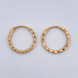 Candongas Aro Rayado 0.65gr / 1.3cm / Oro 18K &