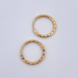 Candongas Aro Rayado 0.65gr / 1.3cm / Oro 18K &