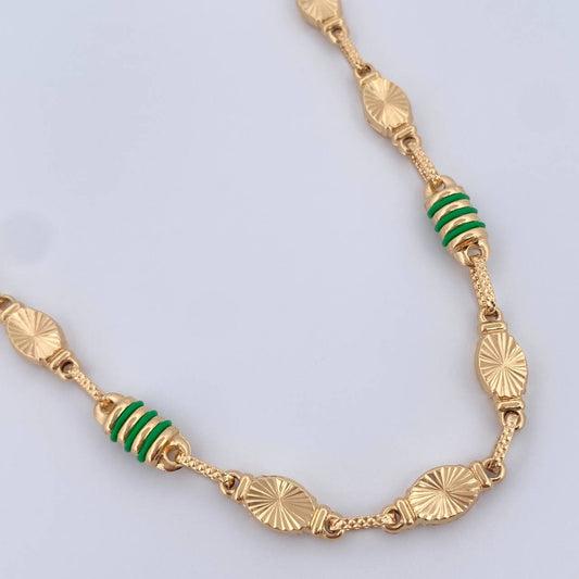 Cadena Eslabon Diamantado 16.05gr / 61cm / Oro 18K &