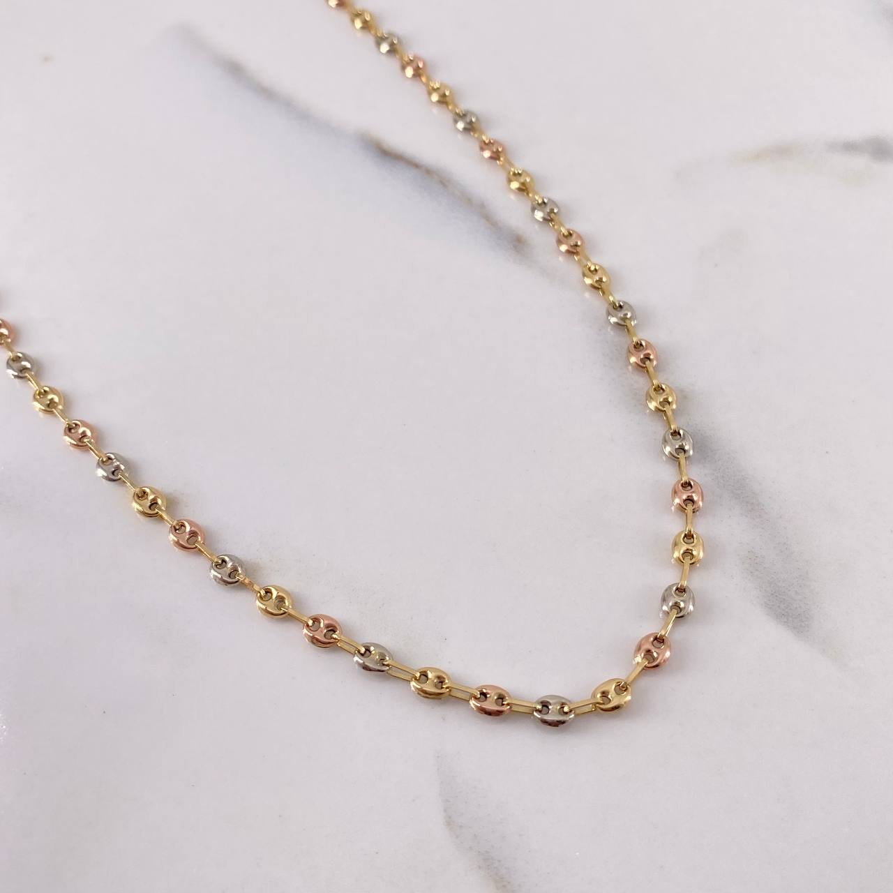 Cadena GC 7.1gr / 60cm / 3mm Tres Oros 18K &