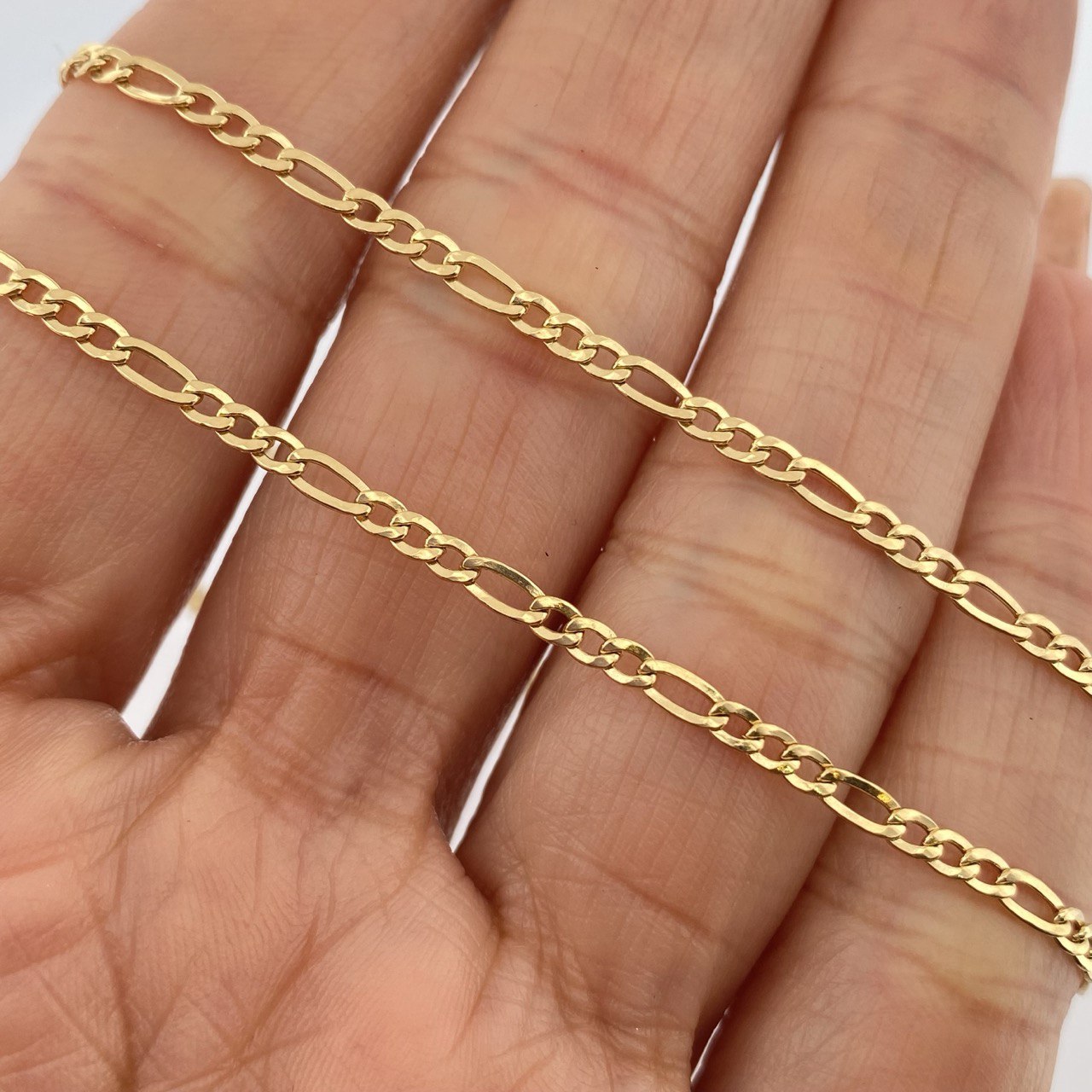 Cadena Figaro 3.6gr / 61cm / Oro Amarillo +1 18K &