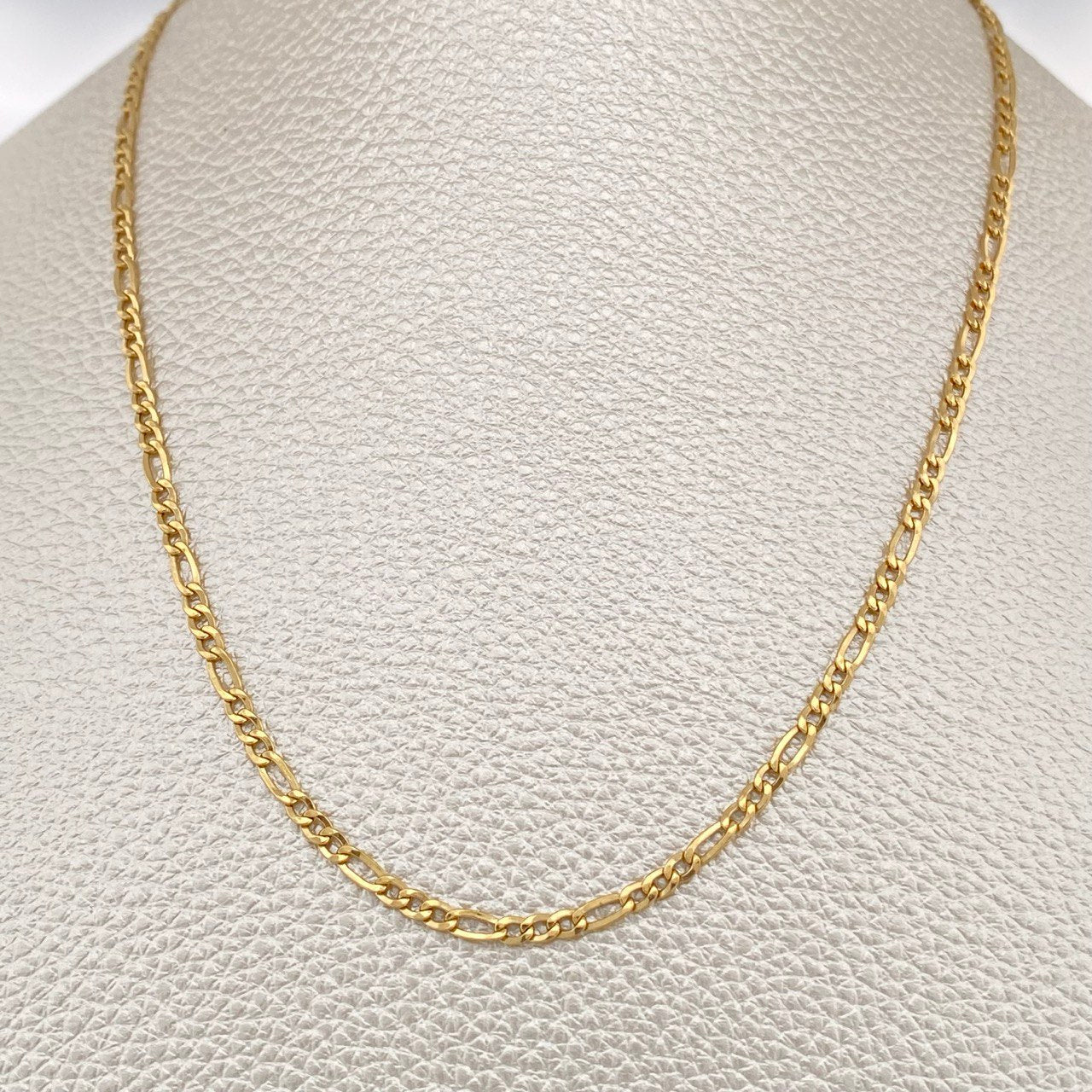 Cadena Figaro 3.6gr / 61cm / Oro Amarillo +1 18K &