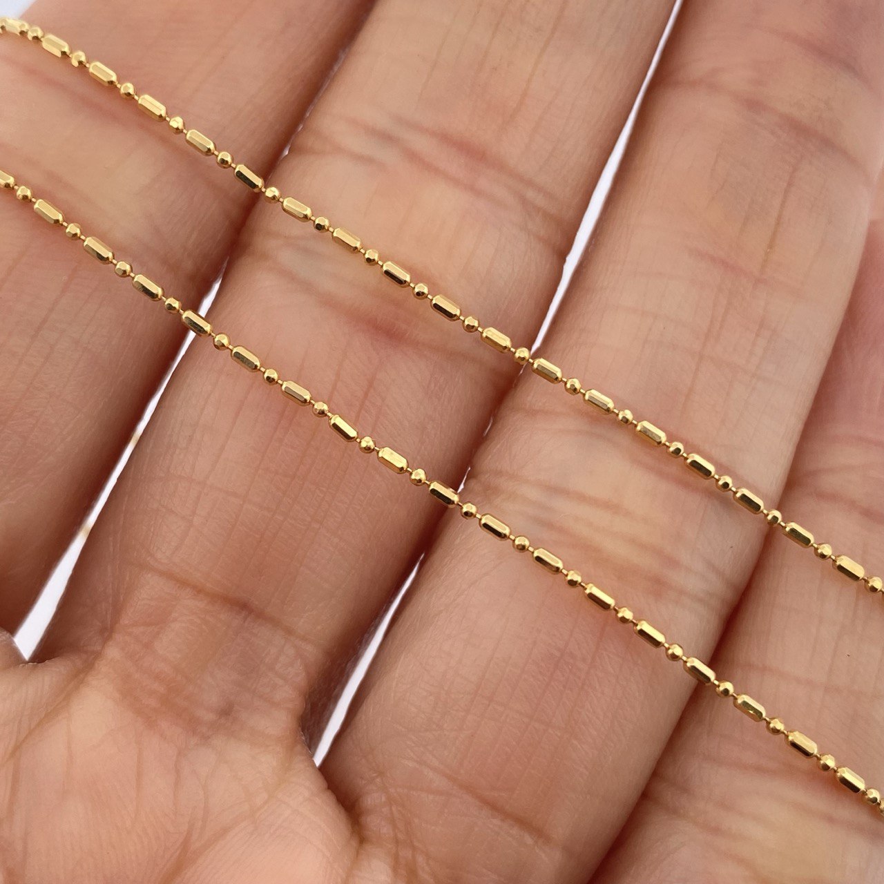 Cadena Morse 2.2gr / 45cm / Oro Amarillo +3 18K &