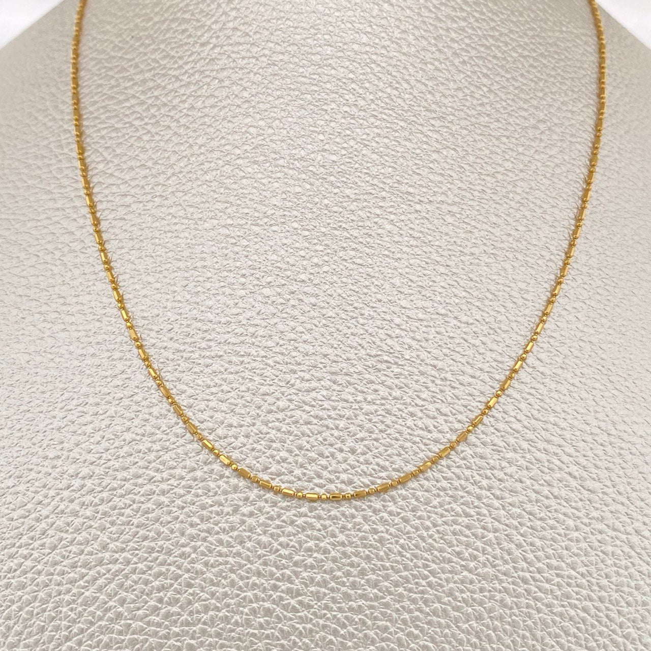 Cadena Morse 2.2gr / 45cm / Oro Amarillo +3 18K &