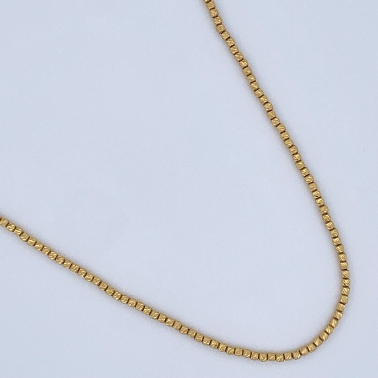 Cadena Tipo Militar 7.5gr / 50.3cm / Oro Amarillo +3 18K &
