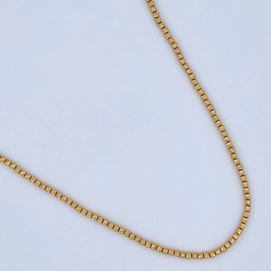 Cadena Tipo Militar 7.5gr / 50.3cm / Oro Amarillo +3 18K &