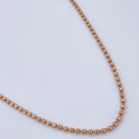 Cadena Militar 5.25gr / 60.3cm / Oro Rosa +3 18K &