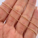 Cadena Militar Diamantada 3gr / 50.2cm / Oro Rosa +3 18K &