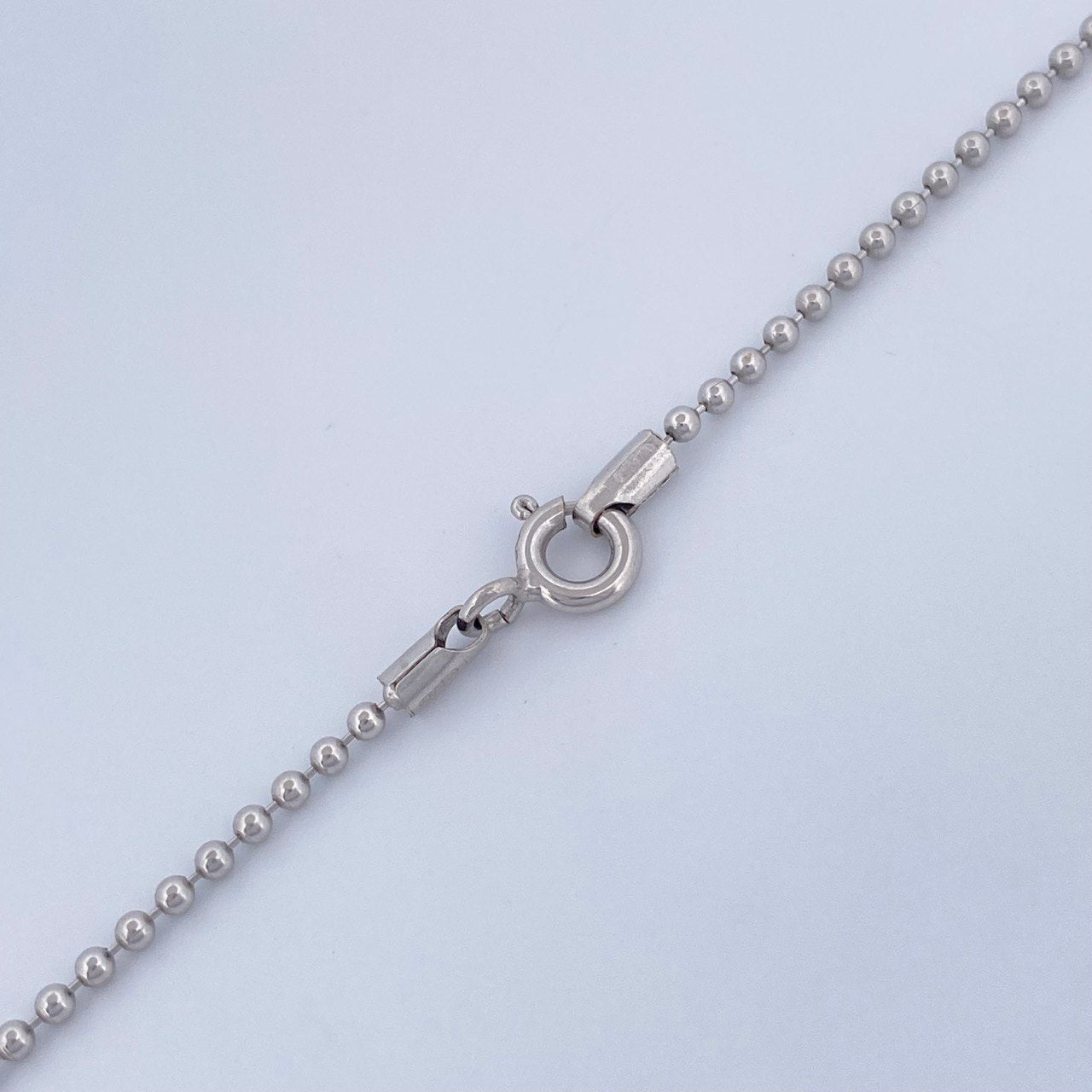 Cadena Militar 3.45gr / 40cm / Oro Blanco +3 18K &