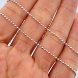 Cadena Militar 3.45gr / 40cm / Oro Blanco +3 18K &