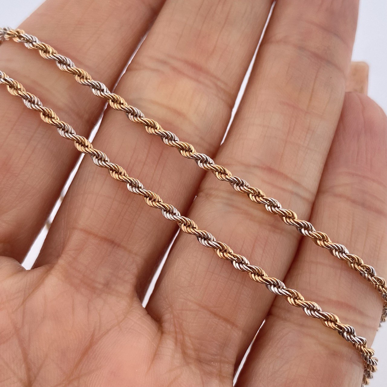 Cadena Lazo 3.45gr / 60cm / Tres  Oros  +3 18K &