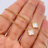 Cadena Trebol Aro Seguido 4.25gr / 41cm-44cm / Oro Amarillo +4 18K &