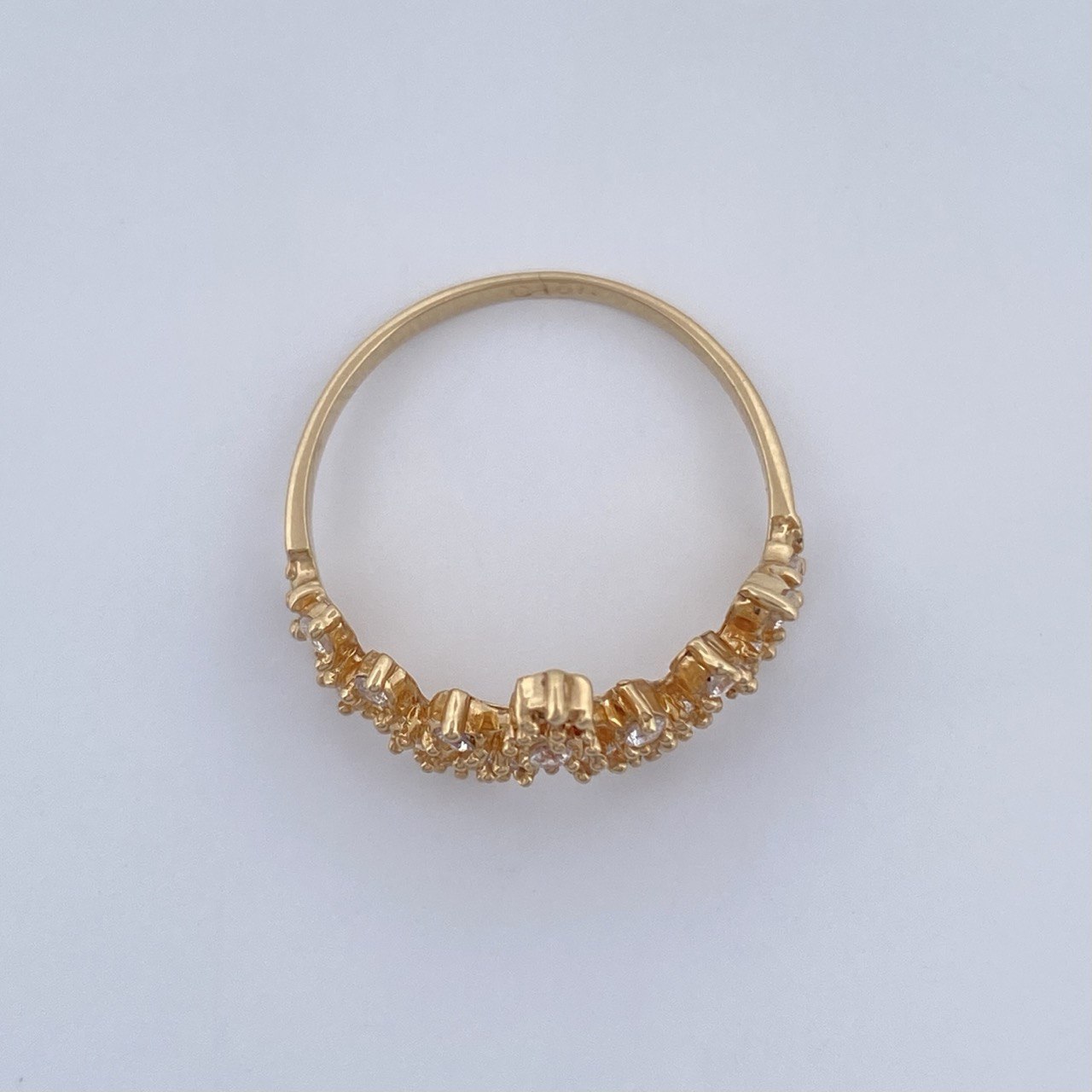 Anillo Corona Puntos 1.85gr / T6 / Oro Amarillo 18K &