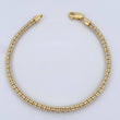 Pulso Ice 6.7gr / 19.2cm / Dos Oros Amarillo Blanco +4 14K Italy &