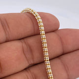Pulso Ice 6.7gr / 19.2cm / Dos Oros Amarillo Blanco +4 14K Italy &